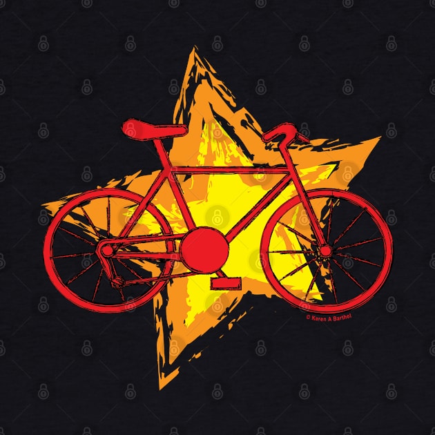 Red Bike Star by Barthol Graphics